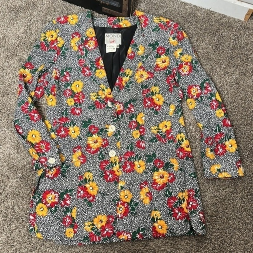 MONDI Vintage Stunning Graphic Blazer Sz 38